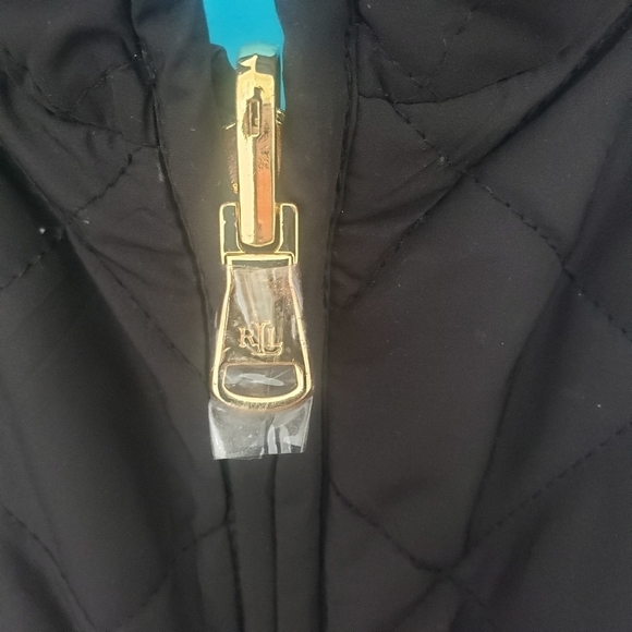 RALPH LAUREN WOMEN EQUESTRIAN REVERSIBLE QUILTED VEST BLACK TURQUOISE SM… - Picture 6 of 15